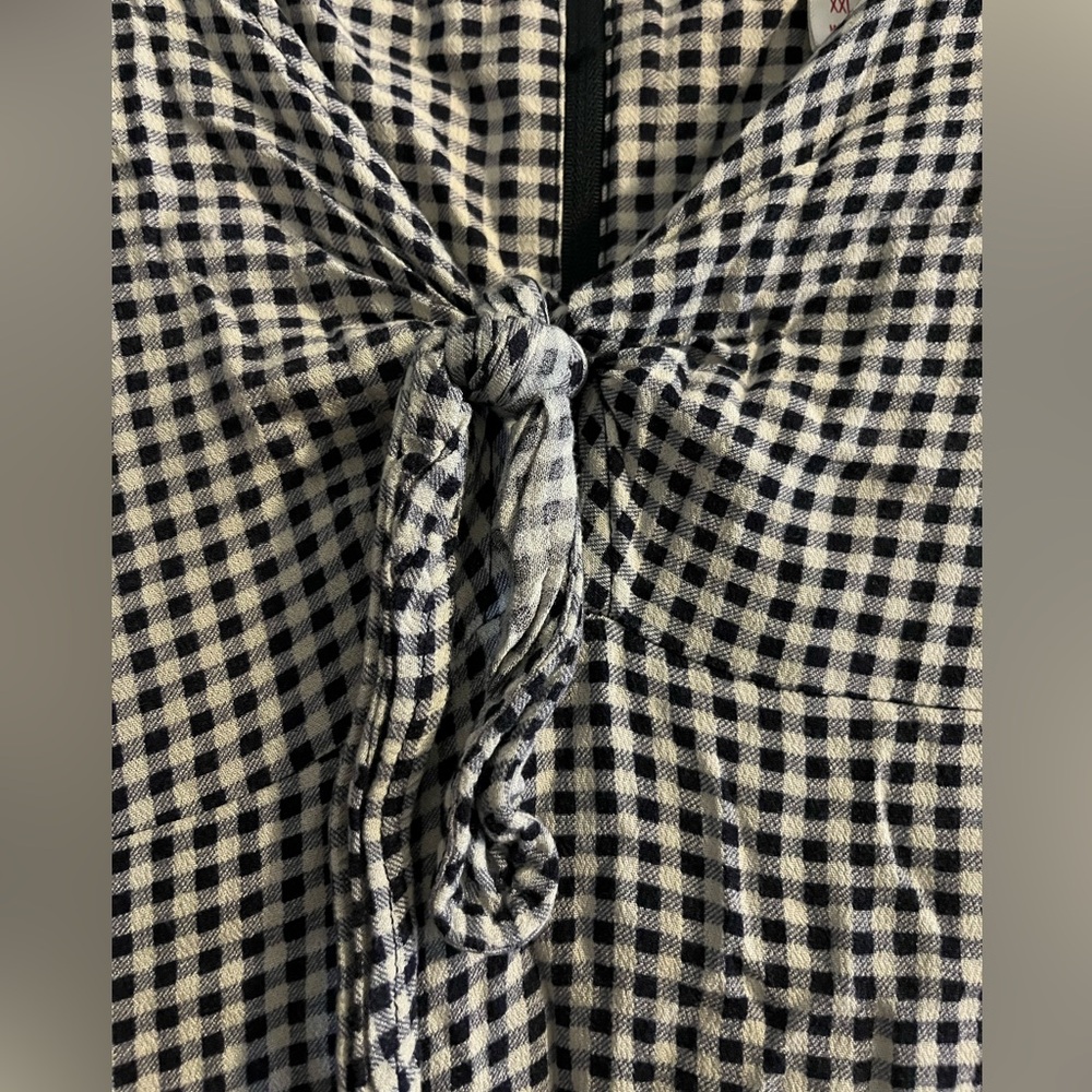 xxl Navy Gingham Picnic Dress - Picture 2 of 3